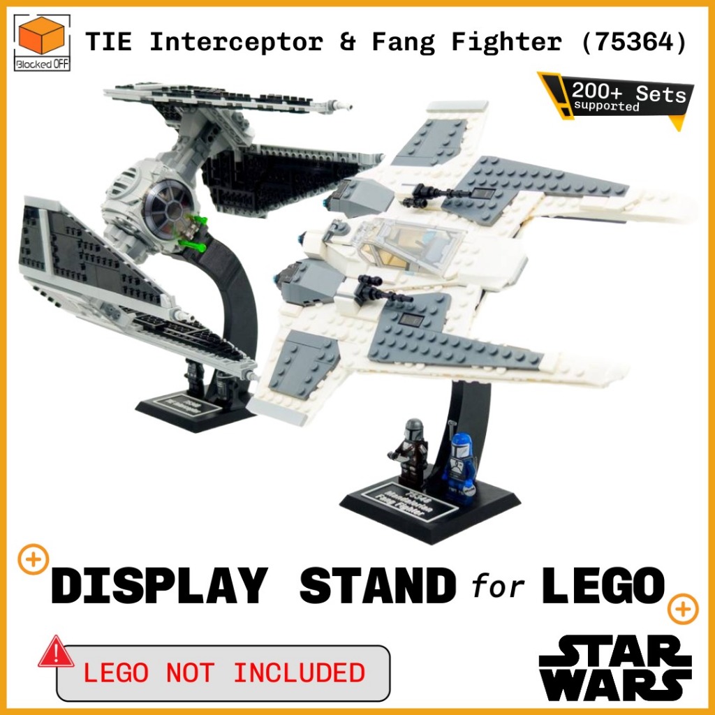 Display Stand for Lego Star Wars TIE Interceptor vs Mandalorian Fang ...