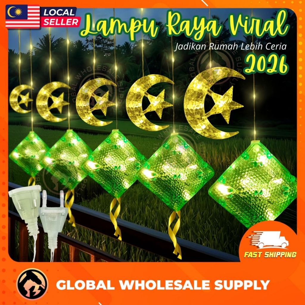 [RAYA 2026] Lampu Raya Ketupat Bulan Bintang Lampu Lip Lap Lampu Raya ...