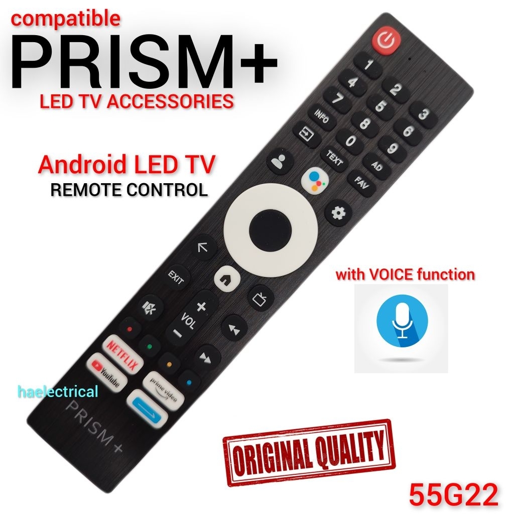 PRISM+ led tv accessories REMOTE CONTROL 55G22 (with VOICE) | Shopee ...