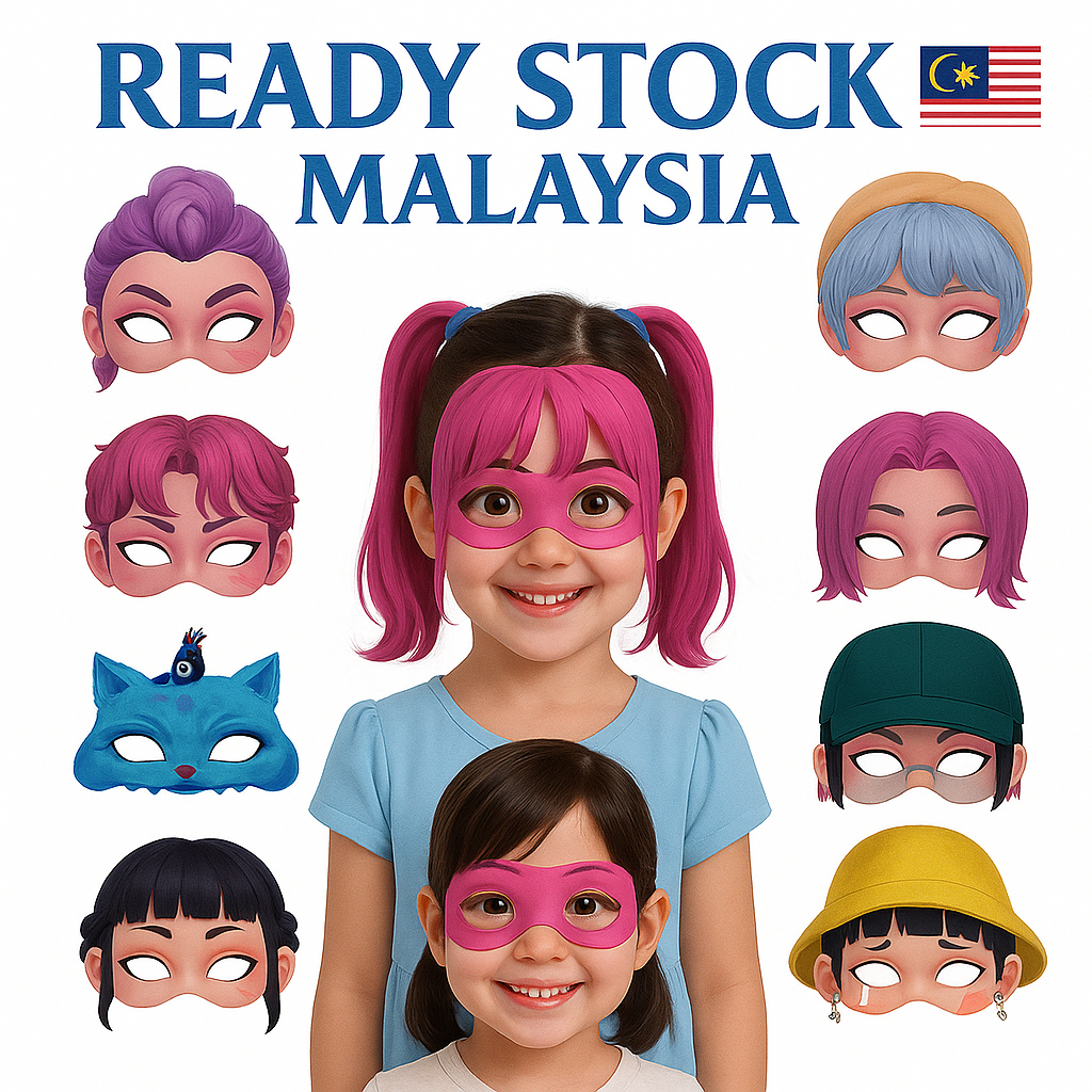 (Ready Stock) 12pcs Kids Party Paper Masks Set – KPop Demon Hunters ...