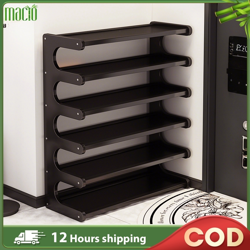 【Lifetime Warranty】Bamboo Rak Kasut Shoe Rack Black/White/Brown Rack ...