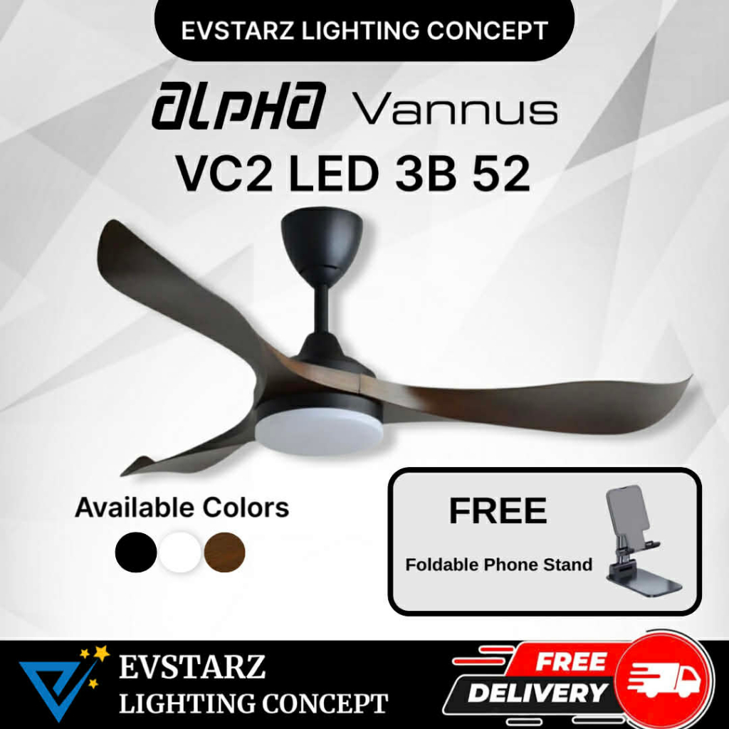 ALPHA VANNUS VC2 LED 52 inches DC Motor Ceiling with Remote Control ...