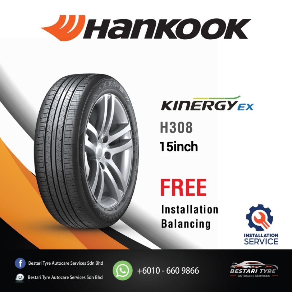 [𝗜𝗻𝘀𝘁𝗮𝗹𝗹𝗮𝘁𝗶𝗼𝗻 𝗣𝗿𝗼𝘃𝗶𝗱𝗲𝗱] Hankook Kinergy Ex H308 15inch - 175/60r15 ...