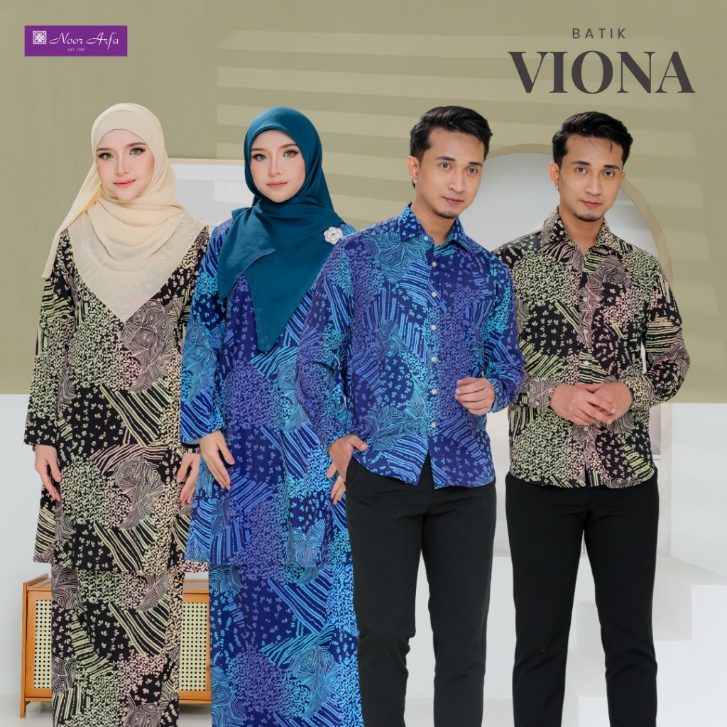 Baju RAYA 2026 Kurung Pahang dan Kemeja Lengan Panjang Batik VIONA NOOR ...