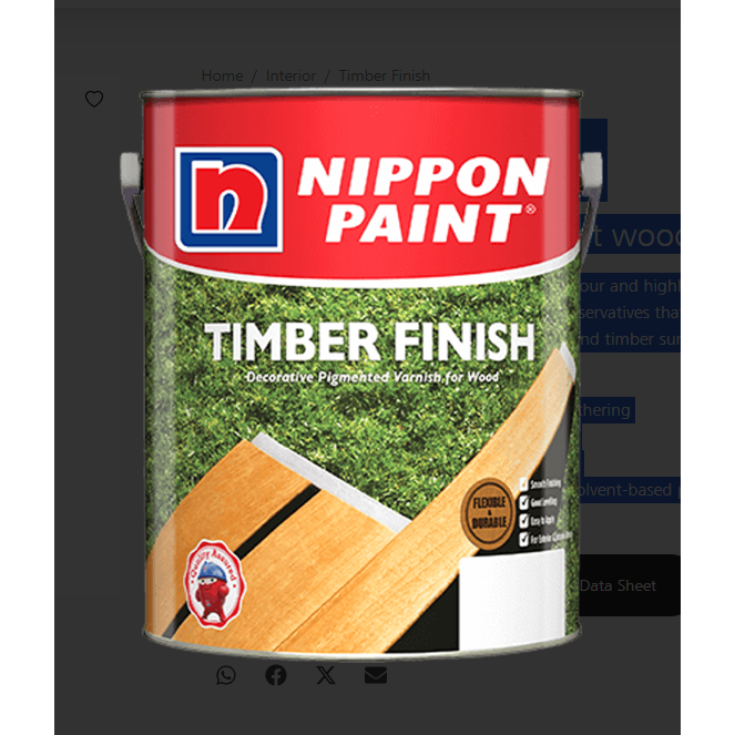 NIPPON PAINT TIMBER FINISH | Shopee Malaysia