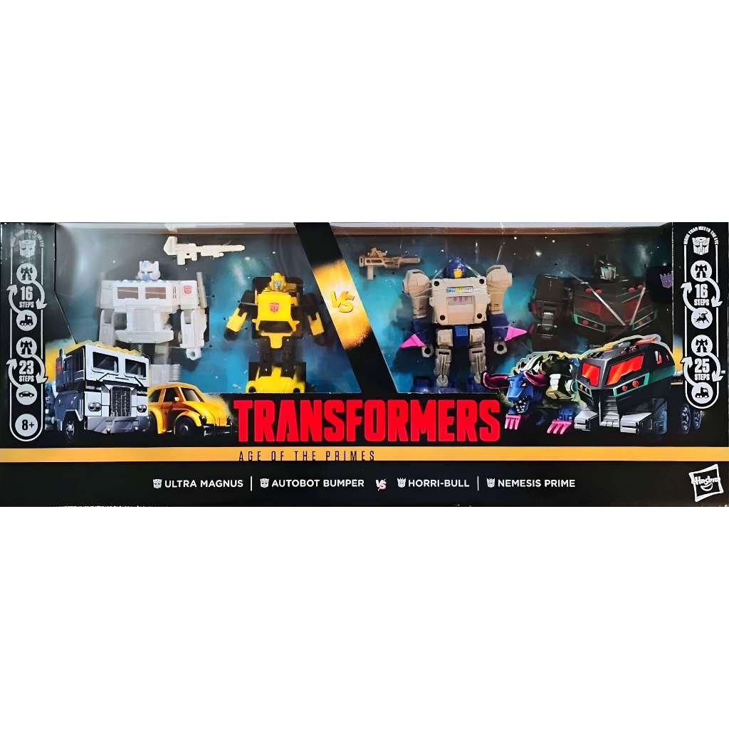 Hasbro Transformers Age of the Primes Autobots vs Decepticons 4-Pack ...