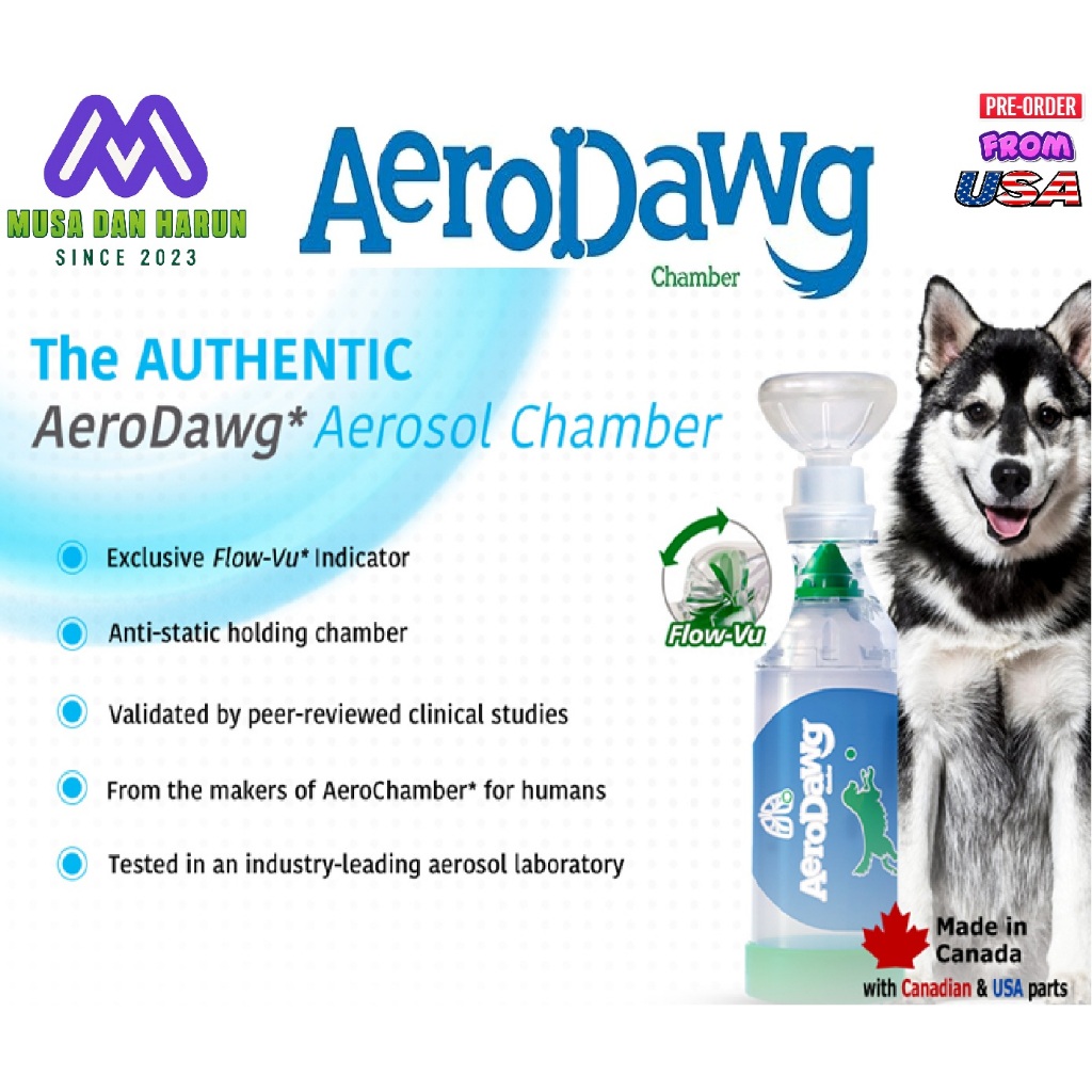 Pre-Order AeroDawg Aerosol Chamber Inhaler Spacer for Small Dogs and ...