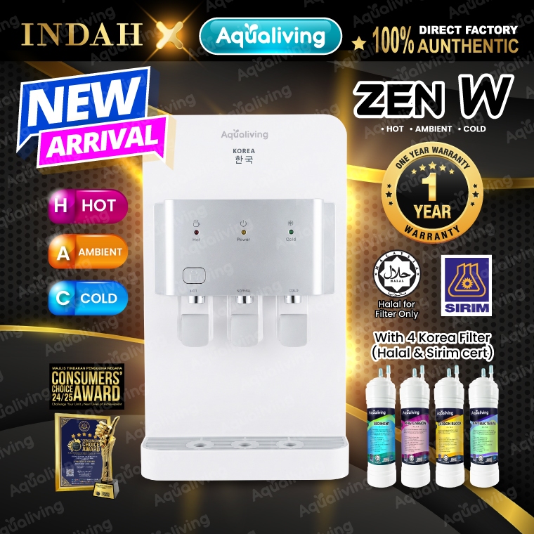 Aqualiving Mild Alkaline Water Dispenser Zen W | Hot Normal Cold ...