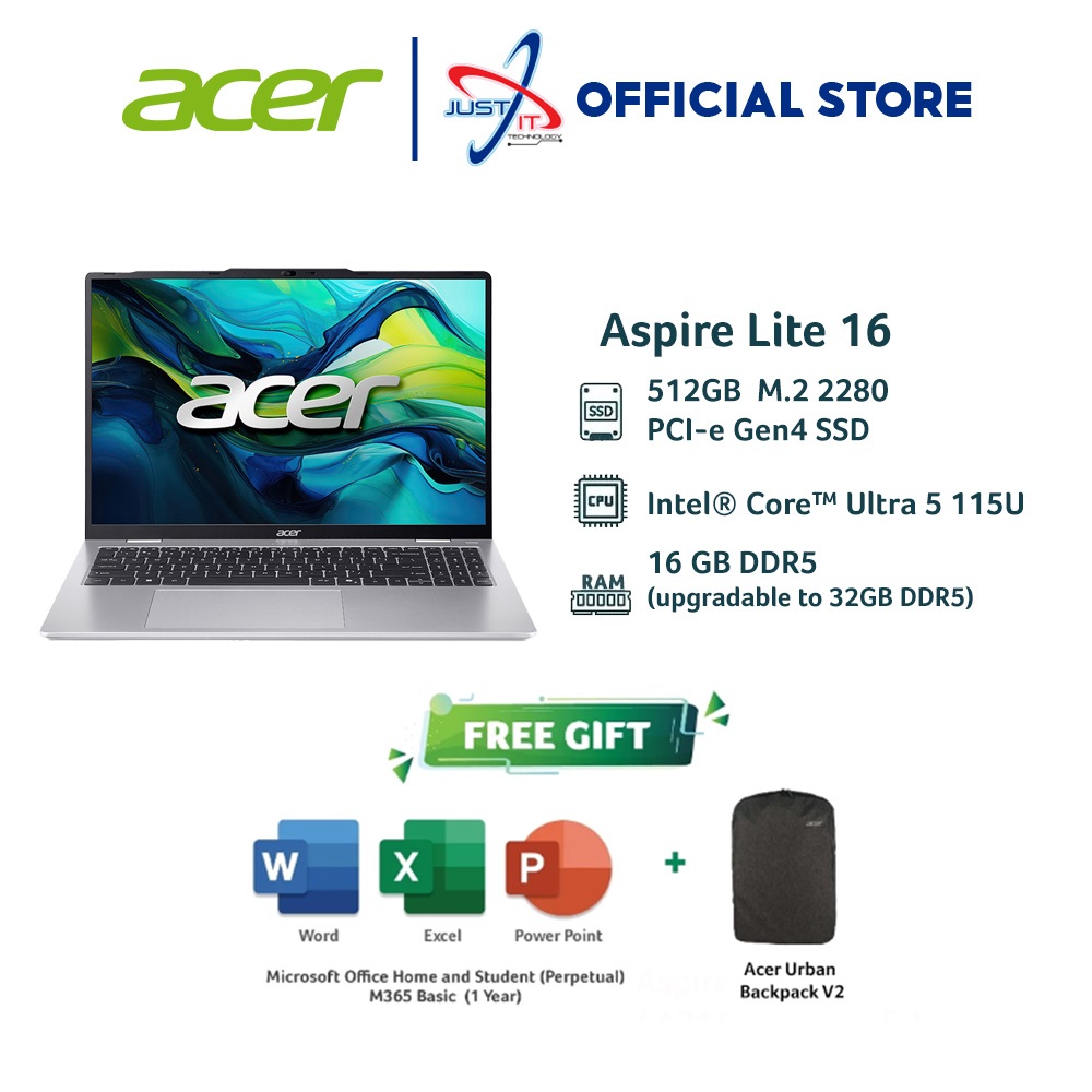 ACER ASPIRE LITE 16 AL16-53P-55WM 16