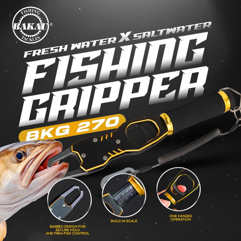 Bakau Fishing Gripper BKG 270 With Scale | Fish Lip Grip Penimbang Ikan ...