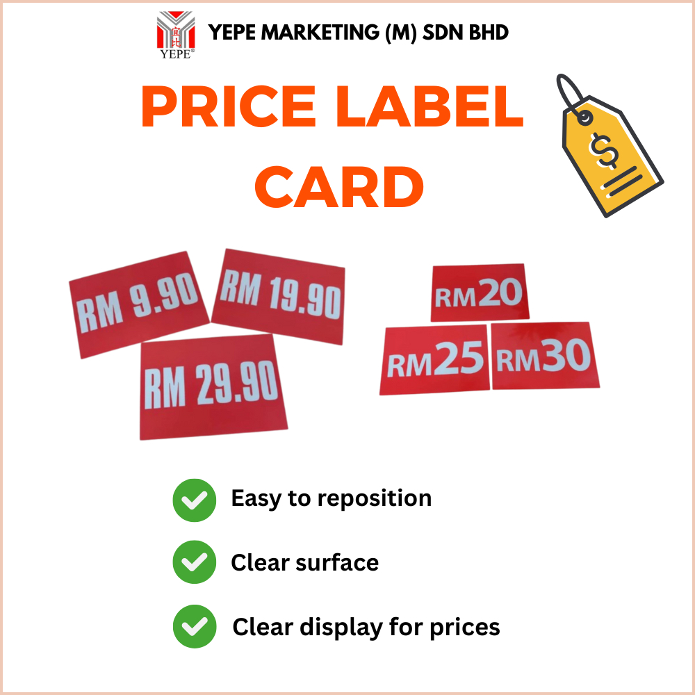 PRICE CARD /POP MOBILE/ PRICE LABEL CARD-RM5, RM6.90, RM9.90, RM10 ...
