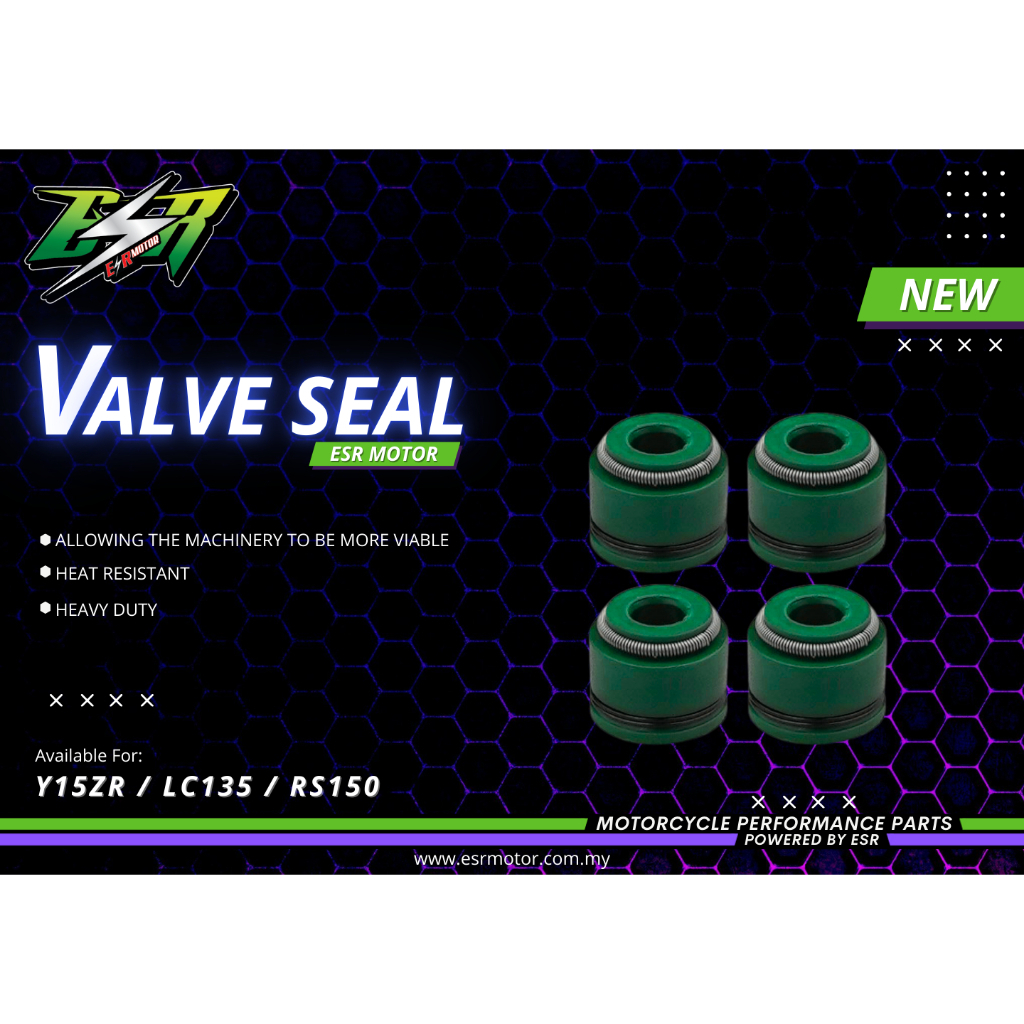 ESR MOTOR VALVE SEAL DOUBLE SPRING EX5 Y15 Y15ZR LC135 Y16 NVX RS150 ...