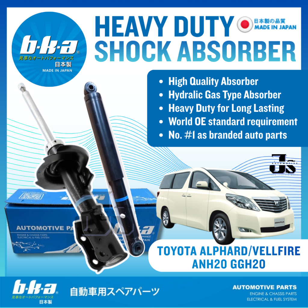 BKA JAPAN - TOYOTA ALPHARD/VELLFIRE ANH20 GGH20 Heavy Duty Shock ...