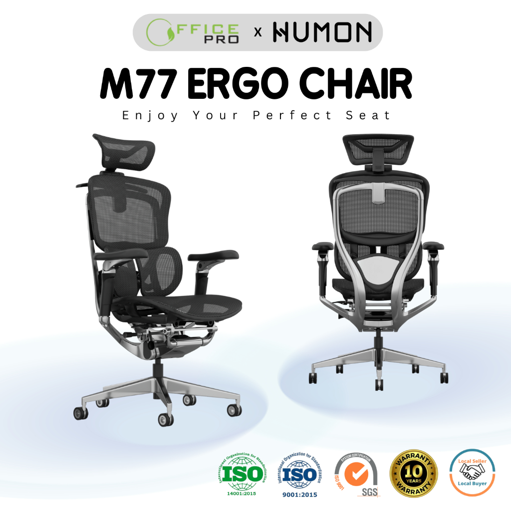 HUMON M77 Fly PRO Ergonomic Chair Heavy Duty | Office Chair | 10 Years ...