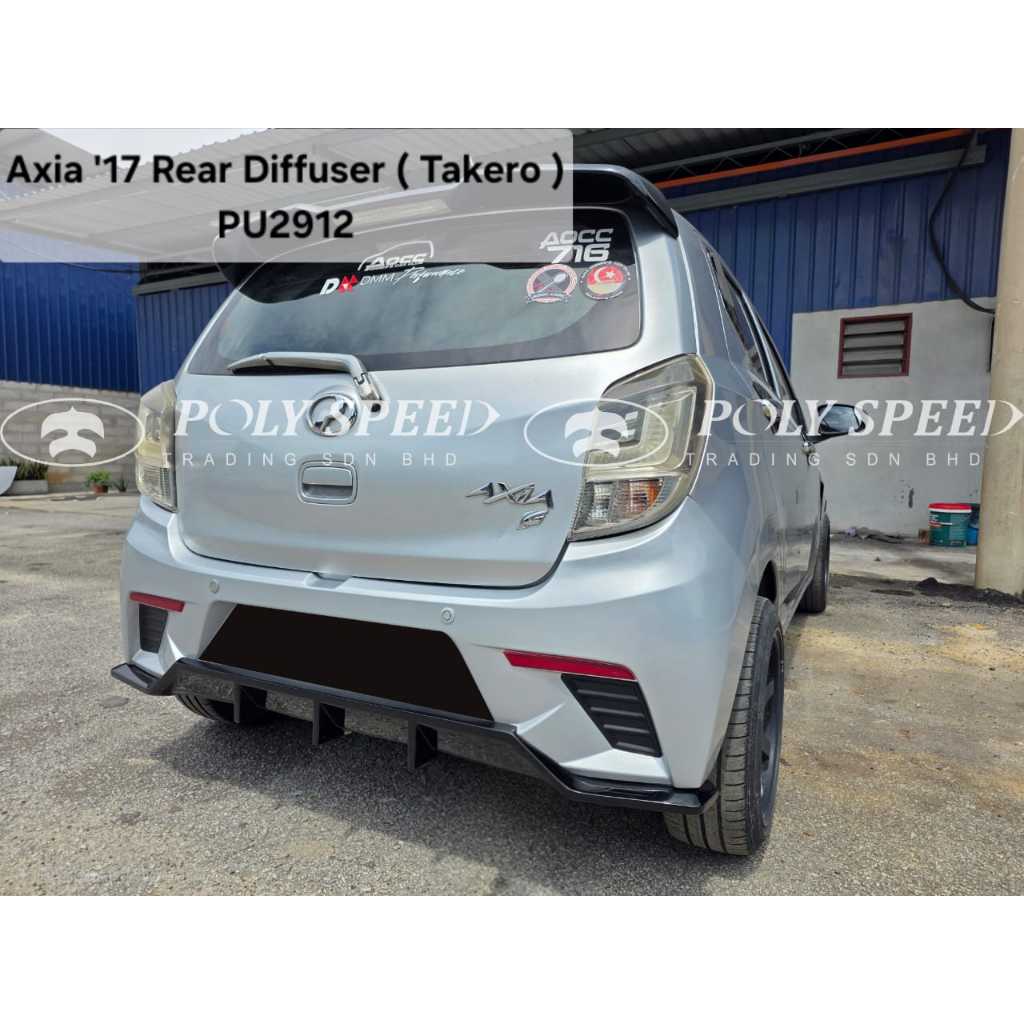 Perodua Axia SE 2017 Takero Rear Diffuser PU Material | Shopee Malaysia