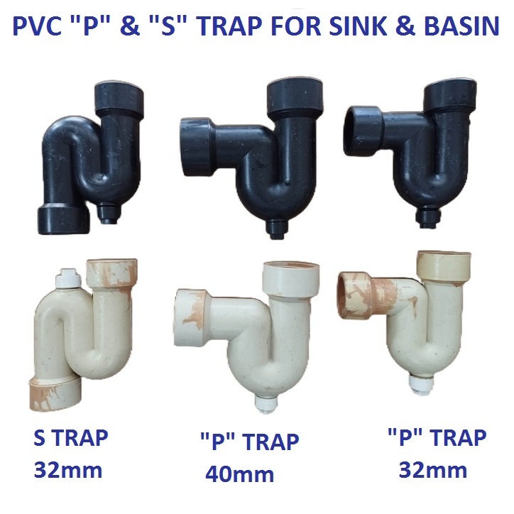 PVC Bottle Trap P Trap and S Trap for Kitchen Sink and Toilet Basin ...