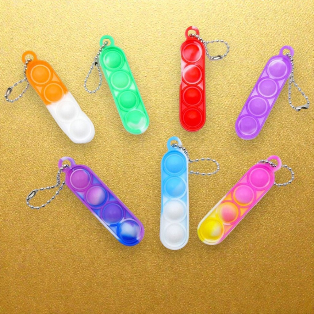 Puchi Poko Push Mini Pop It Keychain Sensory Fidget Toy Color Random ...