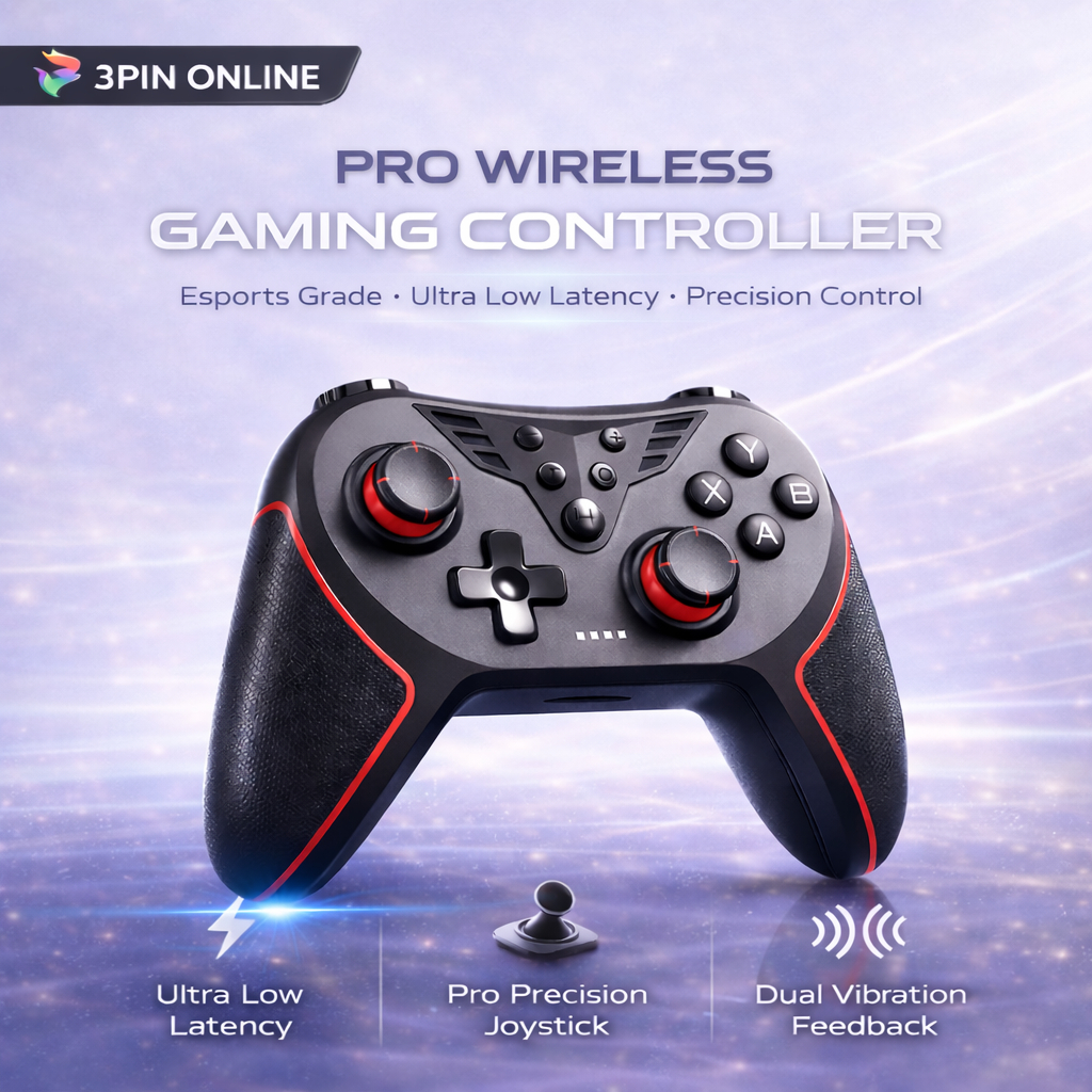 3PIN Pc Wireless Bluetooth Game Controller Joystick For Pc Nintendo ...