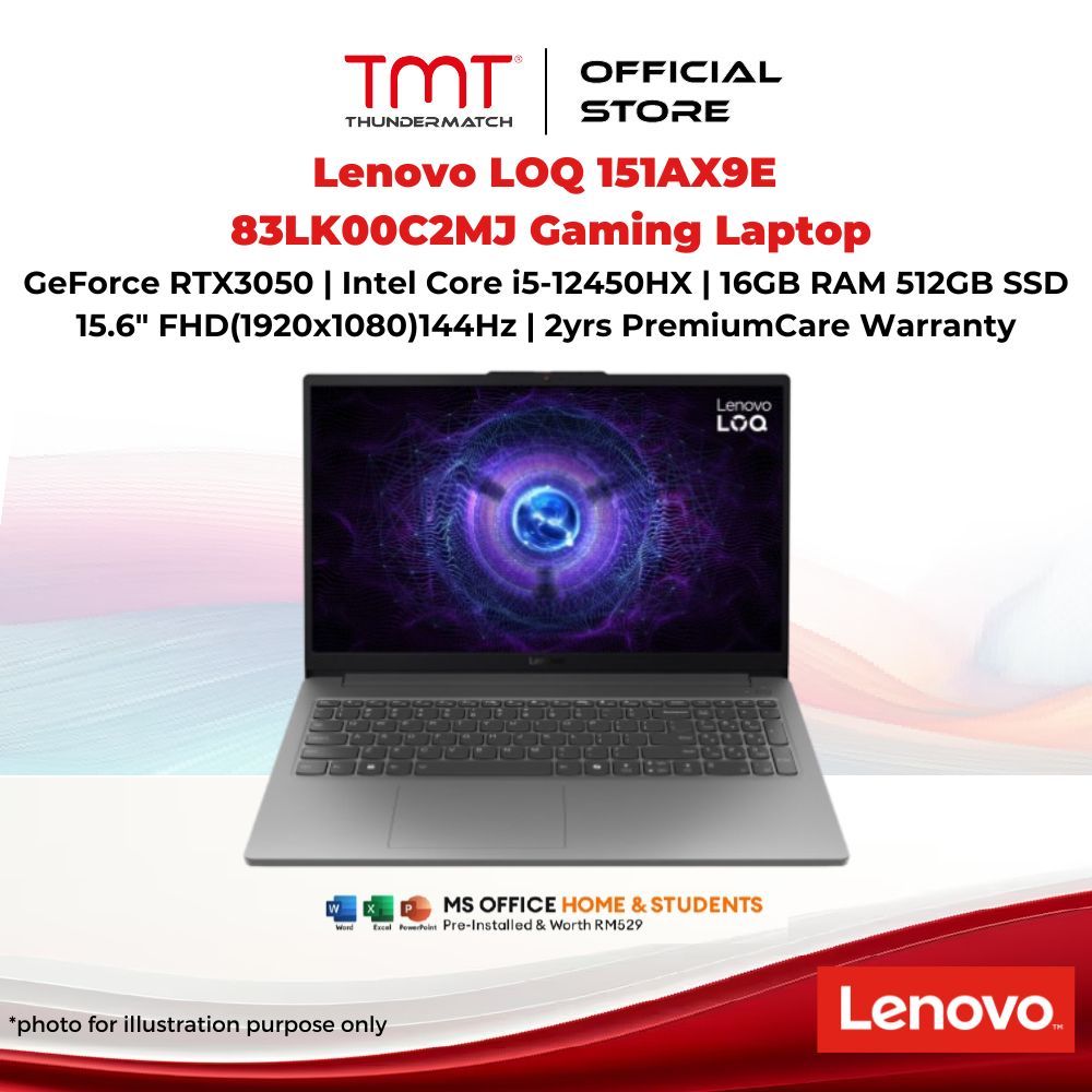 Lenovo LOQ 151AX9E (83LK00C2MJ) Gaming Laptop | GeForce RTX3050 | Intel ...