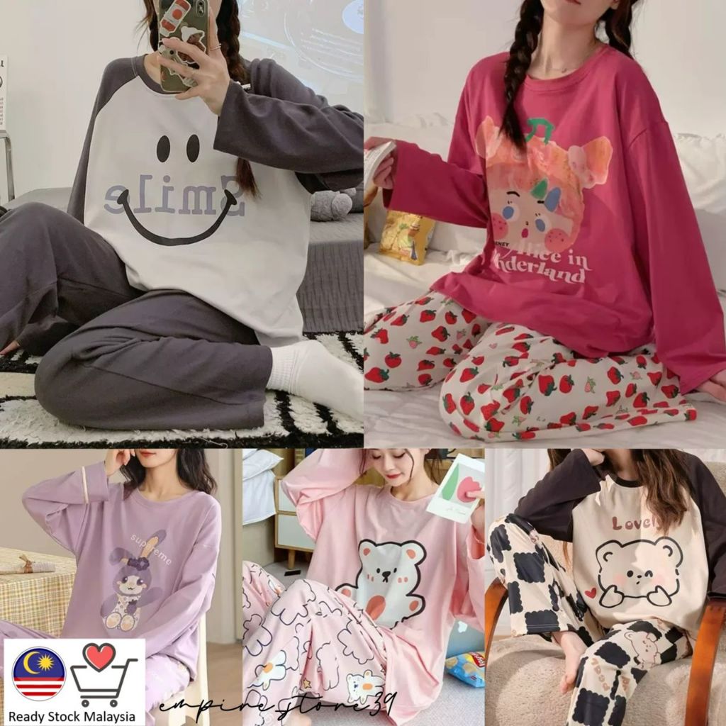 2026 new style pyjamas set women simple sleepwear pajamas long-sleeved ...