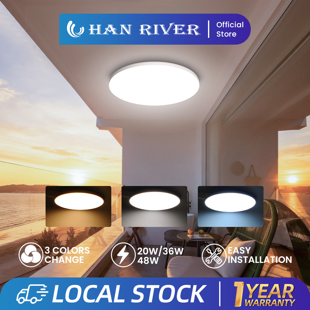 HAN RIVER 48W36W20W Lampu Siling LED 3Color Change Ceiling Light Energy ...