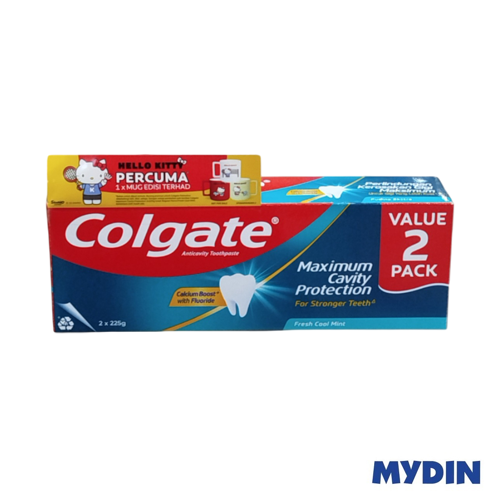 Colgate Maximum Cavity Protection [FOC 1x Hello Kitty Mug] (2 x 225g ...
