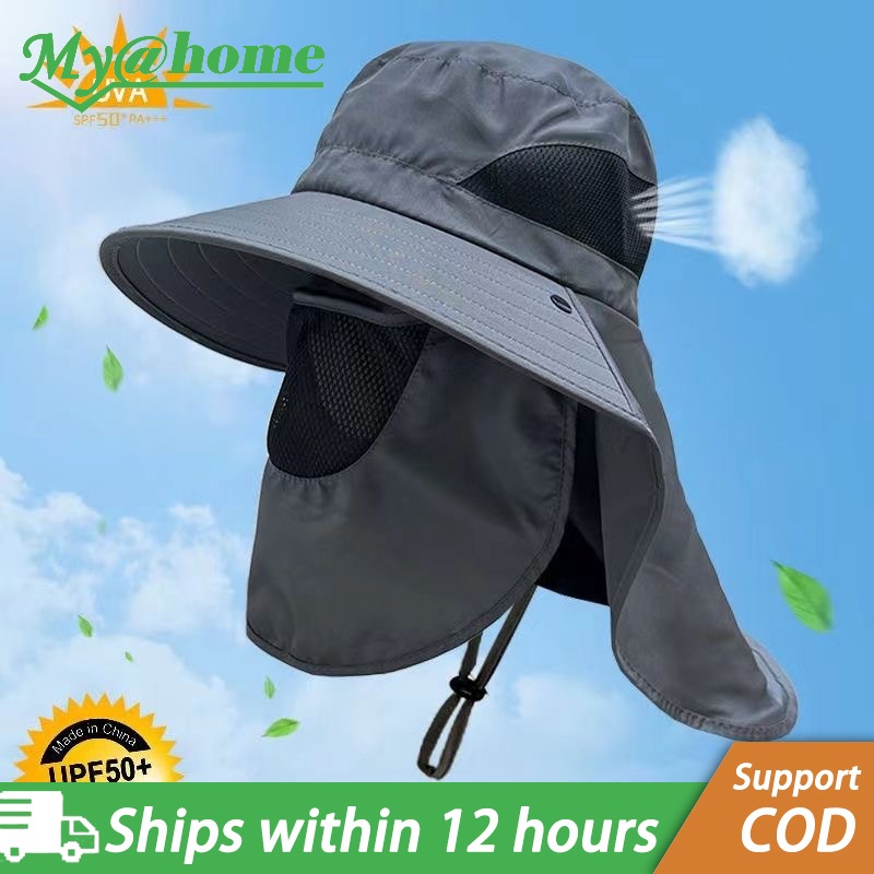 Topi matahari topeng topi memancing anti-ultraviolet luar mendaki ...