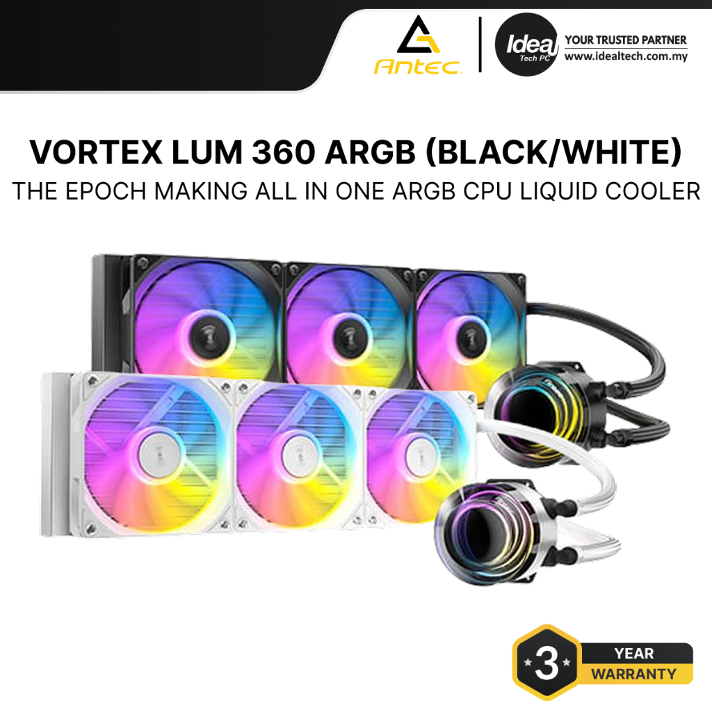 ANTEC VORTEX LUM 360 ARGB | BLACK / WHITE | THE EPOCH MAKING ALL IN ONE ...