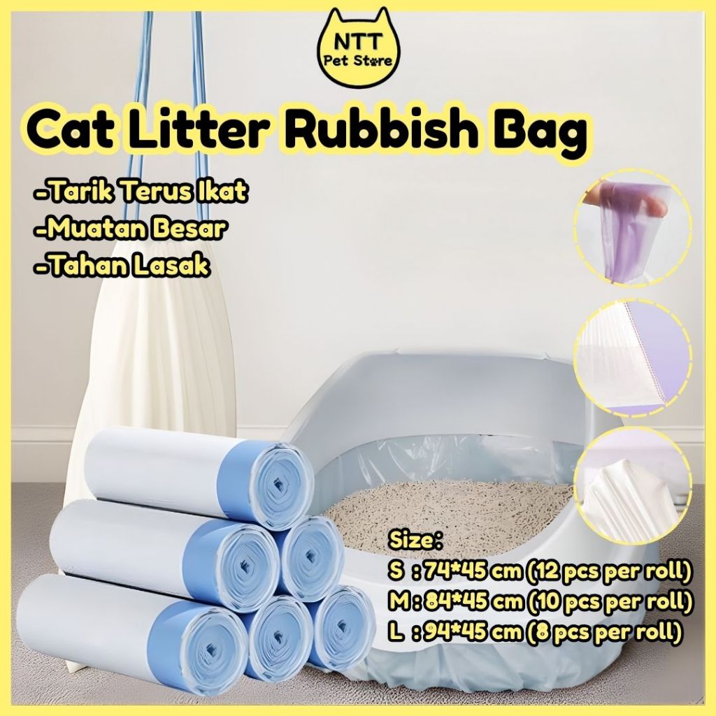 【NTT PETSTORE】Cat Litter Rubbish Bag Plastic Beg Pasir Kucing Cat ...