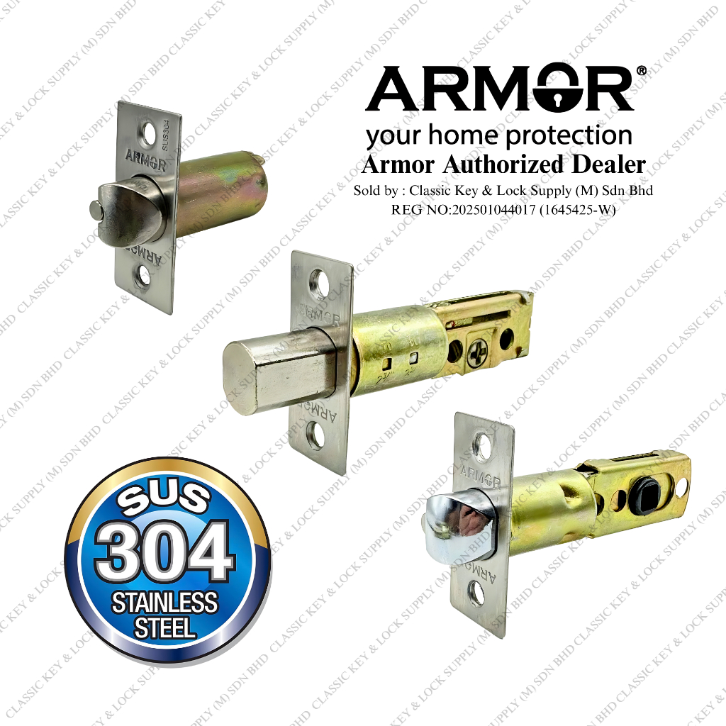 Armor Door Lock Latch Deadbolt Adjustable 60-70mm | Shopee Malaysia