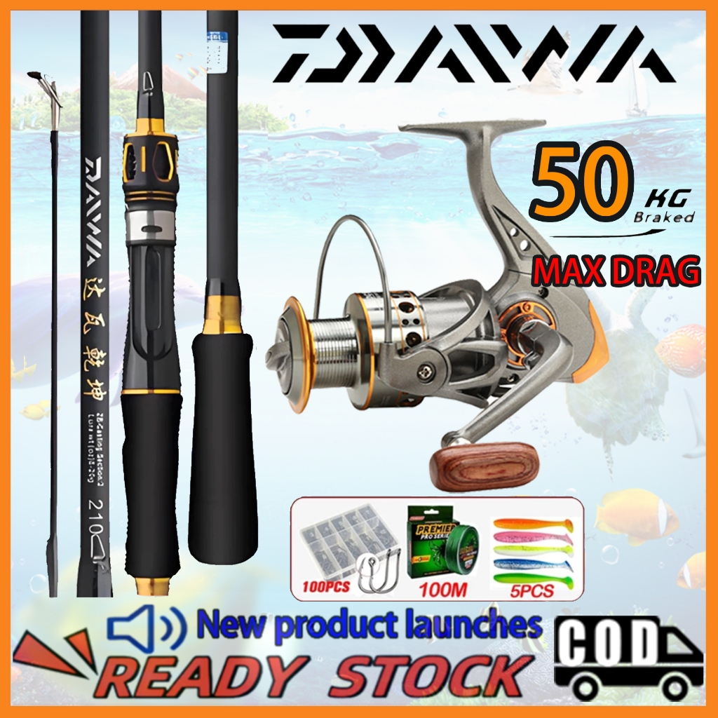 DAIWA Fishing Rod Set Barang Mancing Set Fishing Combo Set Joran ...