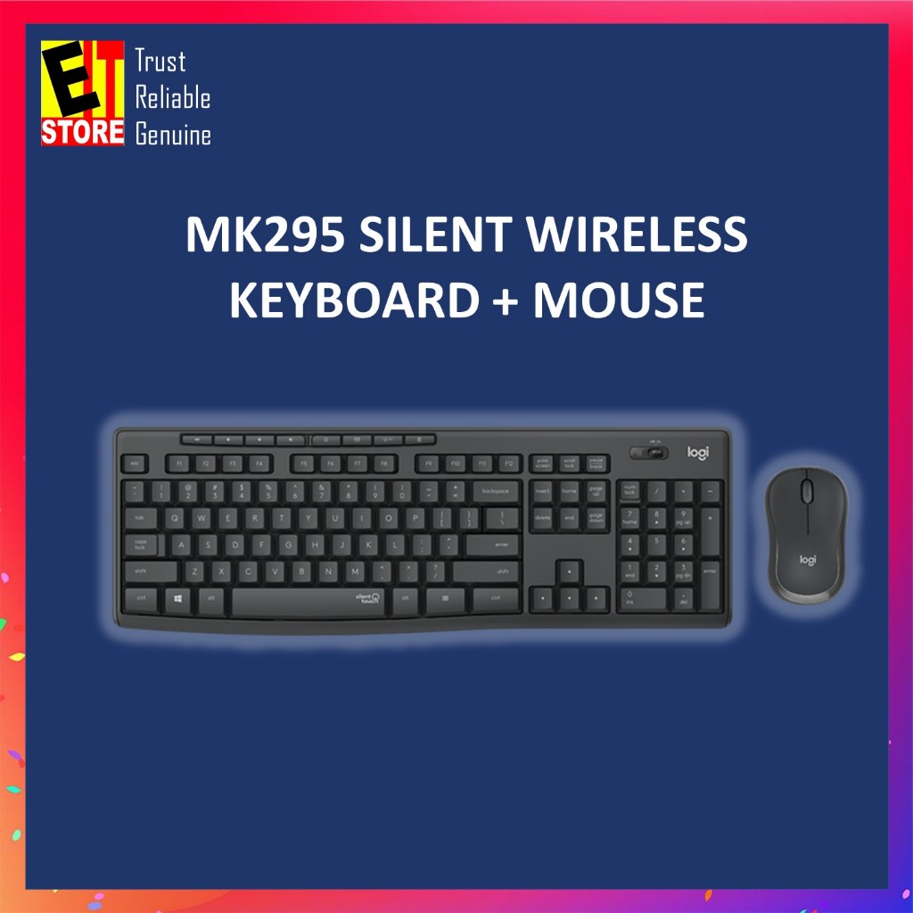 LOGITECH MK295 SILENT COMBO WIRELESS KEYBOARD + WIRELESS MOUSE | Shopee ...