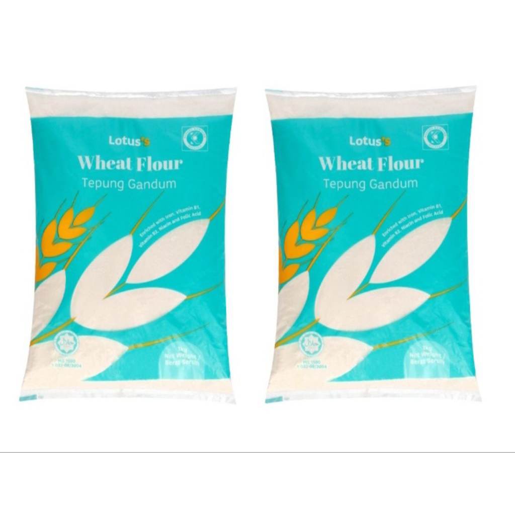 LOTUS HALAL COMBO X2 Tepung Gandum 1kg | Shopee Malaysia