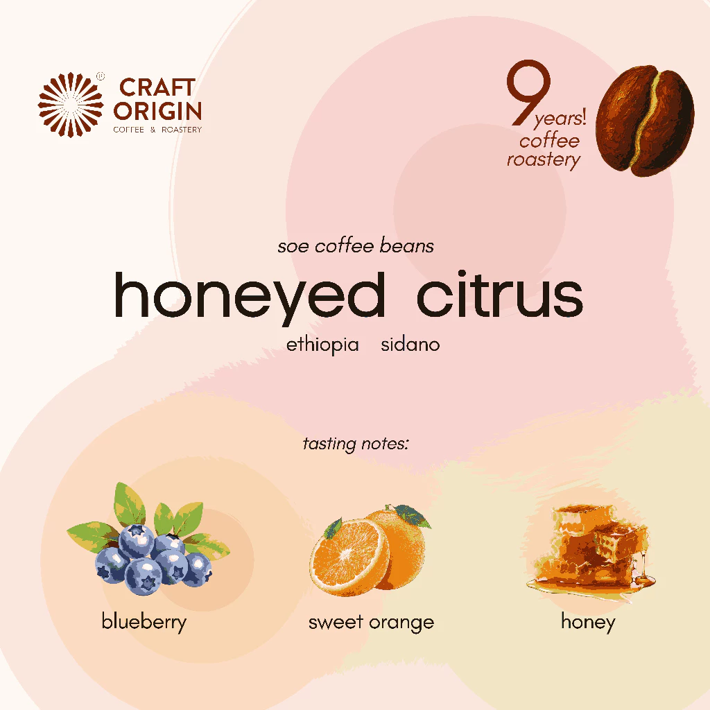 Craft Origin Honeyed Citrus Single Origin Espresso – specialty coffee beans Malaysia