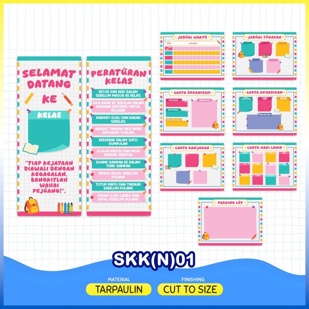 Set Keceriaan Kelas - Tema Sticky Note / Post-it Note | Carta ...