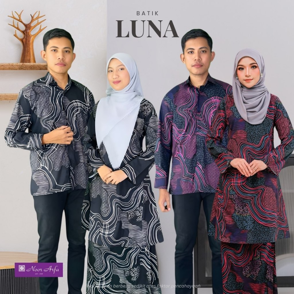 RAYA 2026 - Baju Kurung Pahang dan Kemeja Lengan Panjang Batik LUNA ...