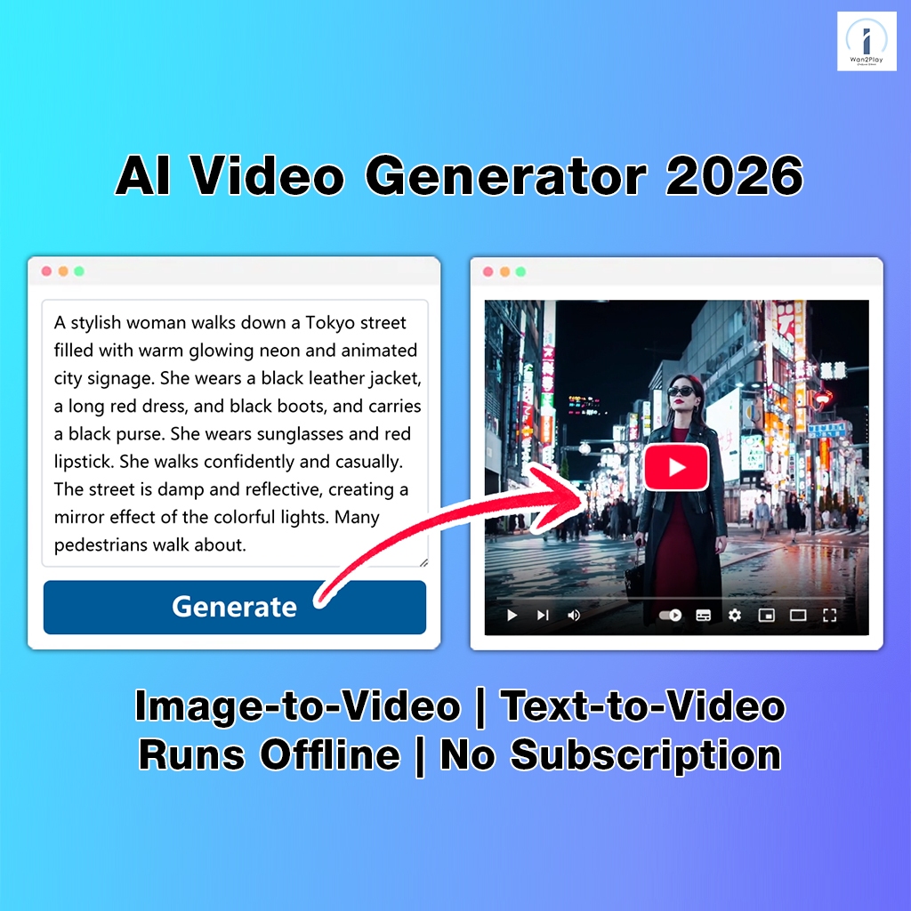 AI Video Generate Software 2026 | Local Offline WebUI | No Subscription ...
