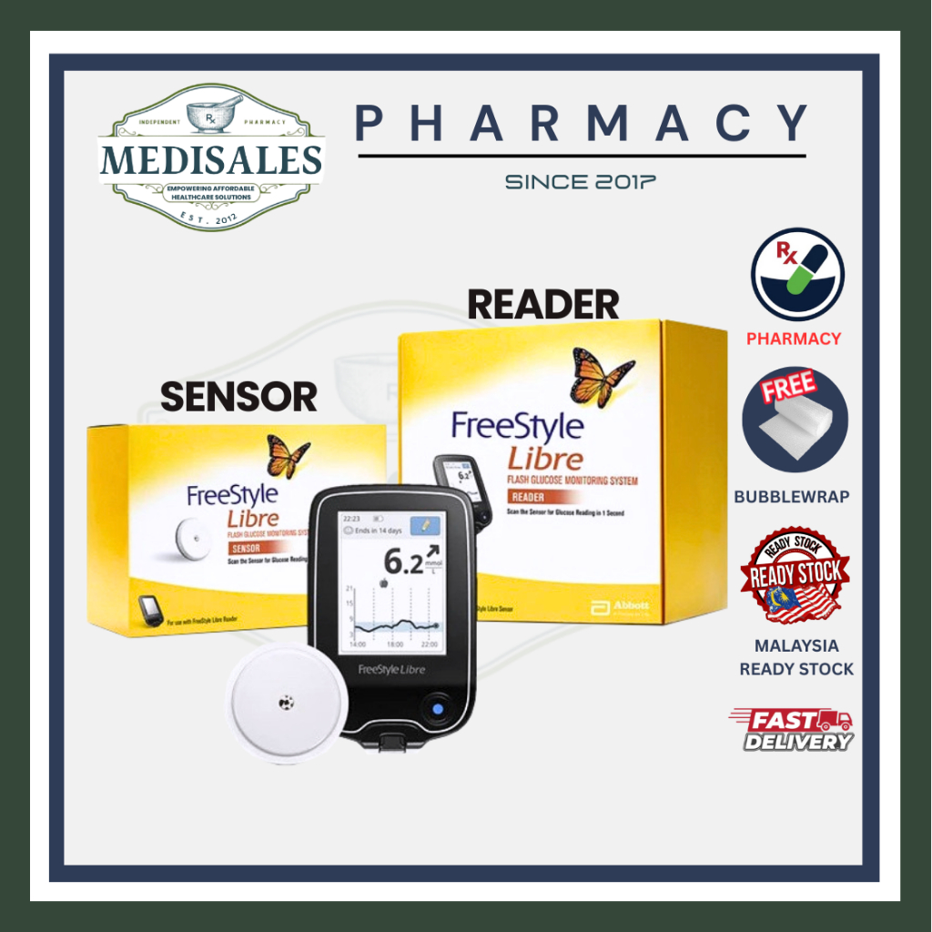 (ORIGINAL WARRANTY) FREESTYLE LIBRE GLUCOSE MONITORING SYSTEM (READER ...