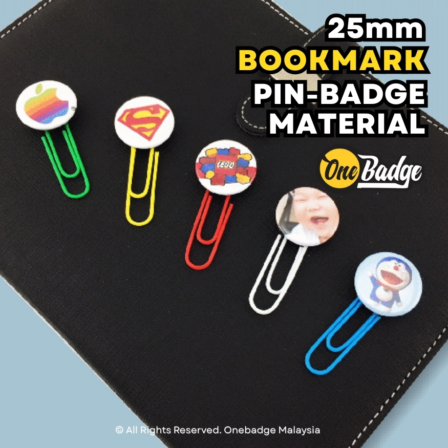 25mm Bookmark Pin Button Badge Material (100pcs) | 25mm Bahan Butang ...