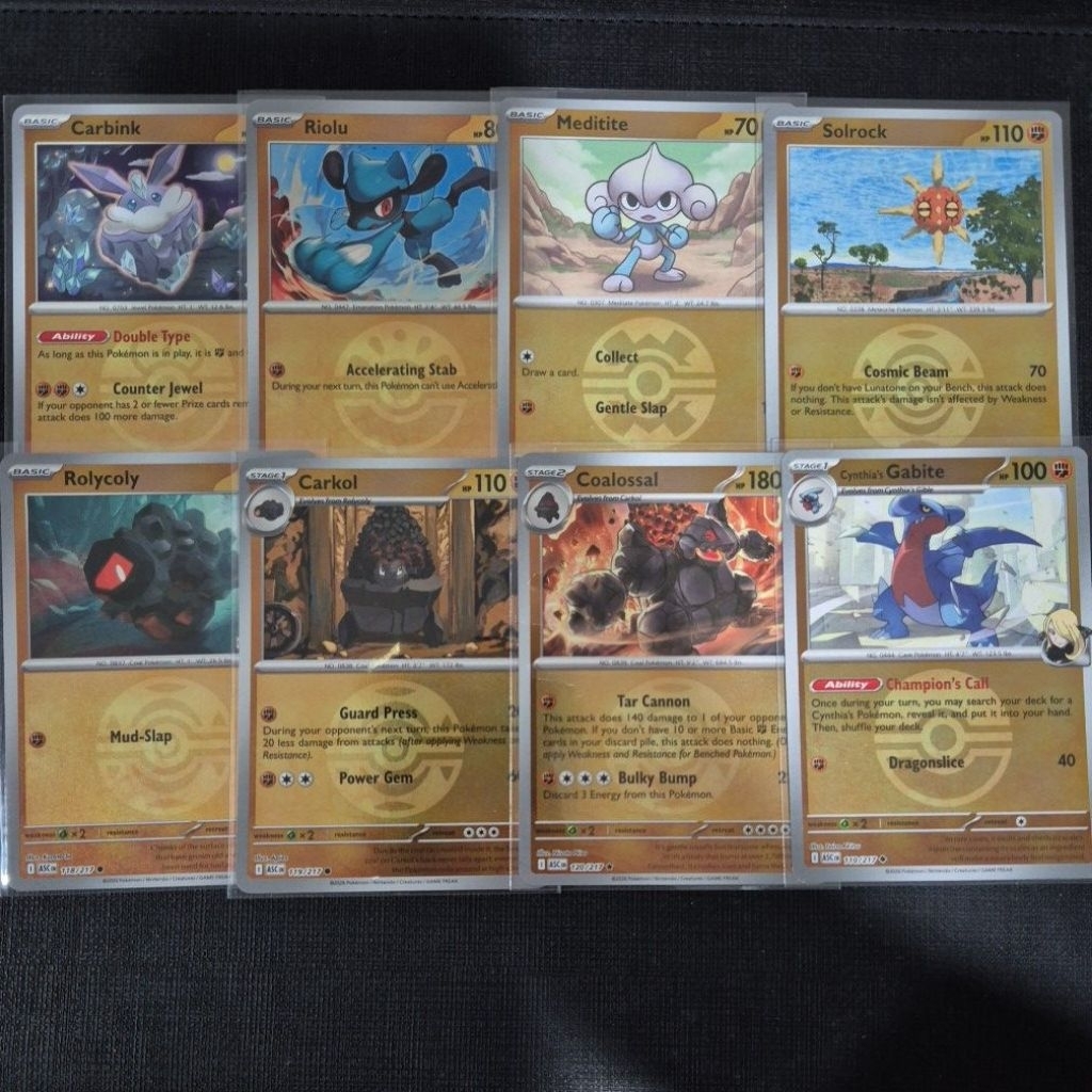 Pokemon Card TCG : ME2.5 Ascended Heroes Reverse Holo : Carbink / Riolu ...