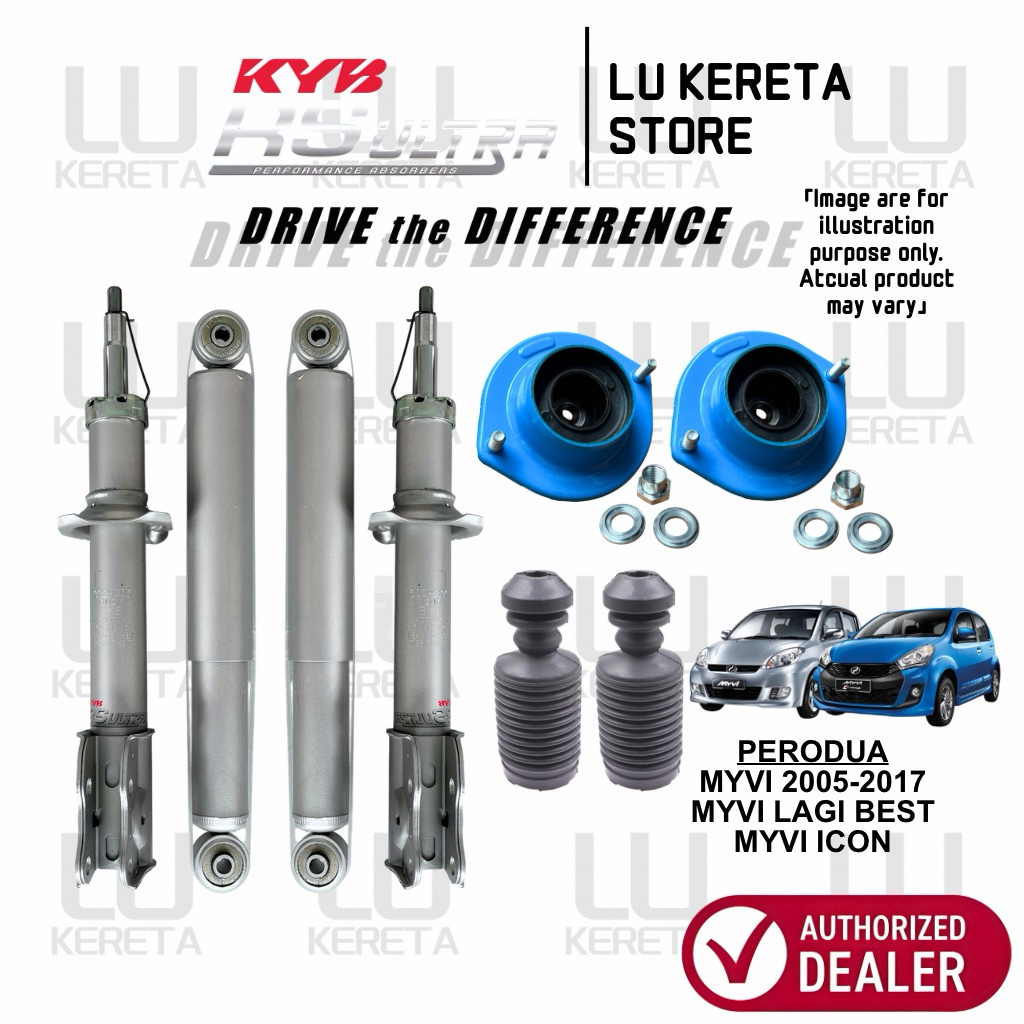 KYB RS ULTRA FRONT & REAR ABSORBER FOR PERODUA MYVI 2005-2017 MYVI LAGI ...