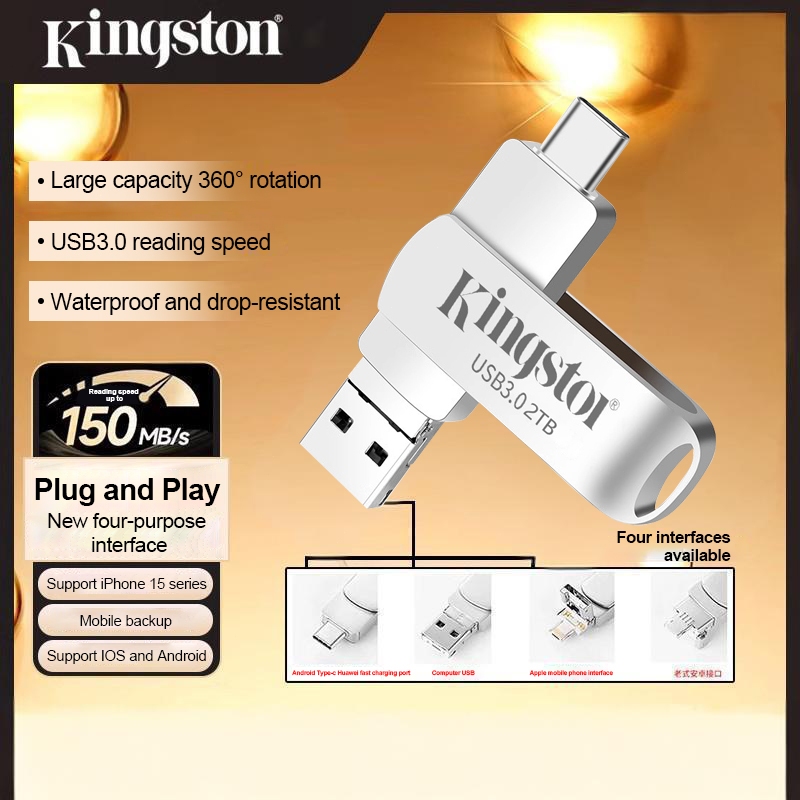 2TB 4-in-1 IOS flash drive USB 3.0 Memory Stick OTG Pendrive Fast Speed ...