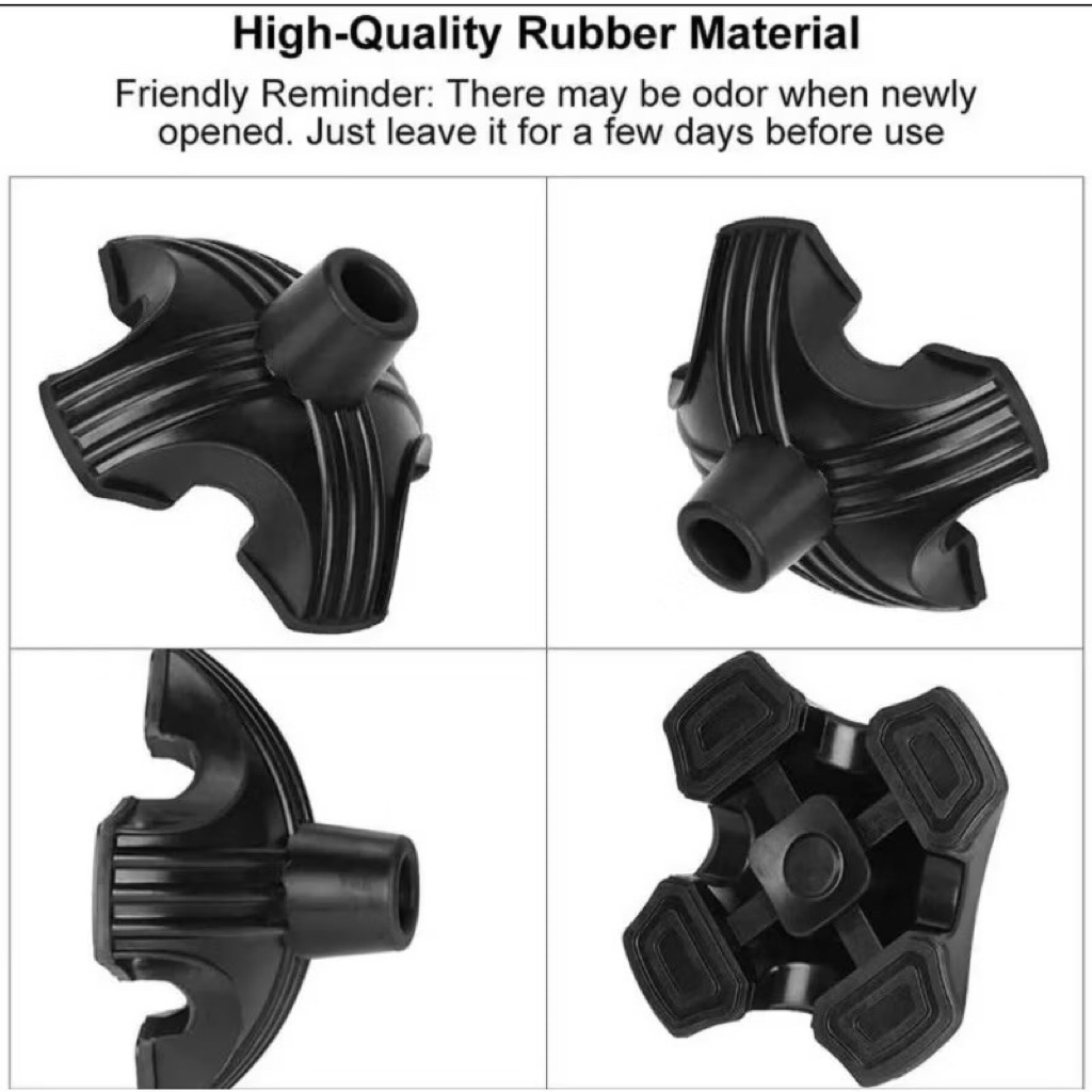 Cane Tips 19mm 22mm replacement cane foot pad rubber self standing 4 ...