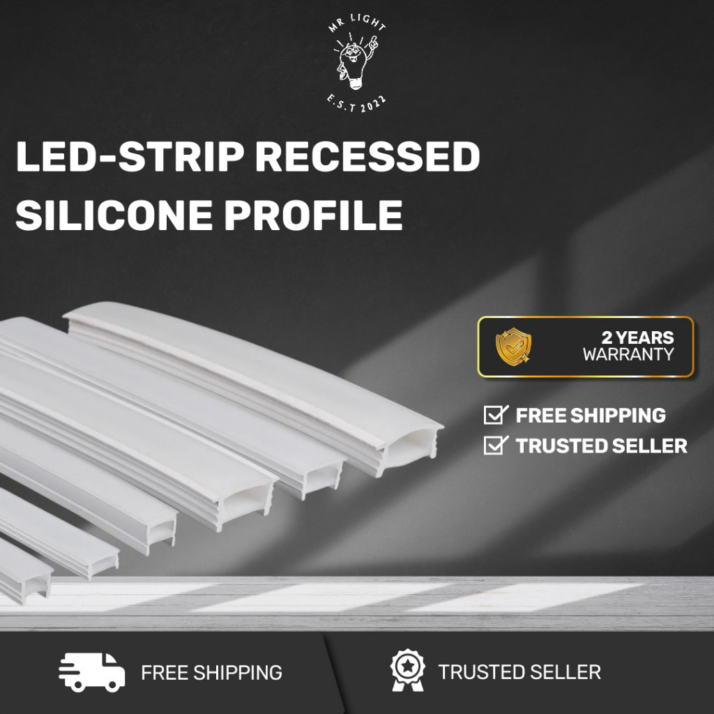 LED STRIP SILICONE COVER RUBBER SILICONE LED recessed PROFILE COVER ...