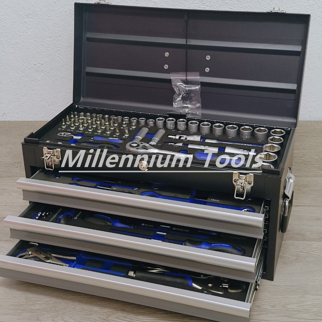 MTOOLS 108Pcs Professional Mechanic Tool Chest Set With 3-Drawer | Tool ...