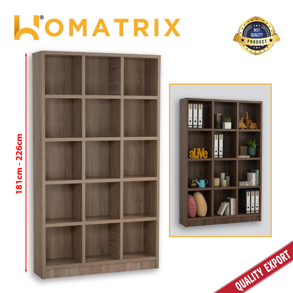 HOMATRIX Storage Shelf Book Rack Organizer Tall Cabinet Rak Buku ...
