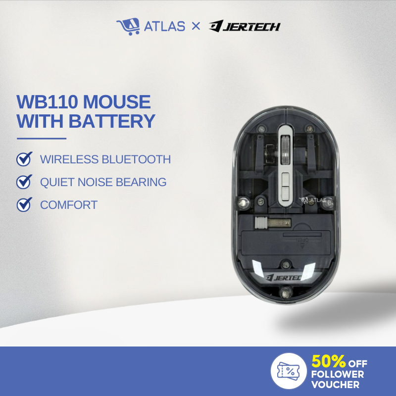 ATLAS JERTECH WB110 Wireless Mouse | Ergonomic Design, 5 Buttons, 1600 ...