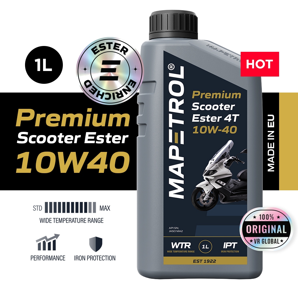 MAPETROL PREMIUM SCOOTER ESTER 4T 10W40 ENGINE OIL (FULLY ESTER | MADE ...