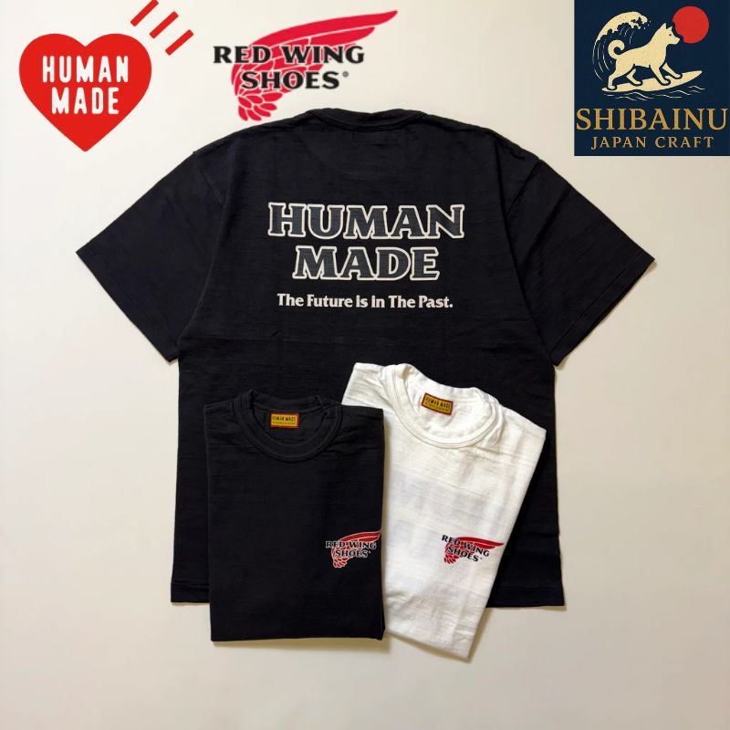 HUMAN MADE × RED WING T-SHIRT WHITE L HUMAN MADE × RED WING T-SHIRT WHITE XL HUMAN MADE × RED WING T-SHIRT