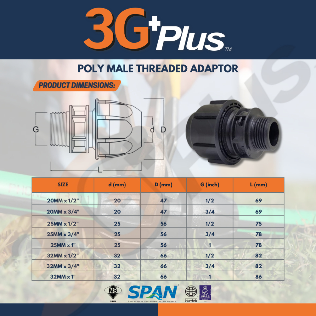 HDPE Poly Fitting MTA FTA MT FT ME FE / Poly Fitting / Poly Pipe ...
